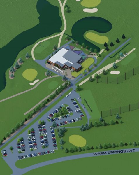 This illustration shows the scope of the project for Warms Springs Grill and Golf Course.