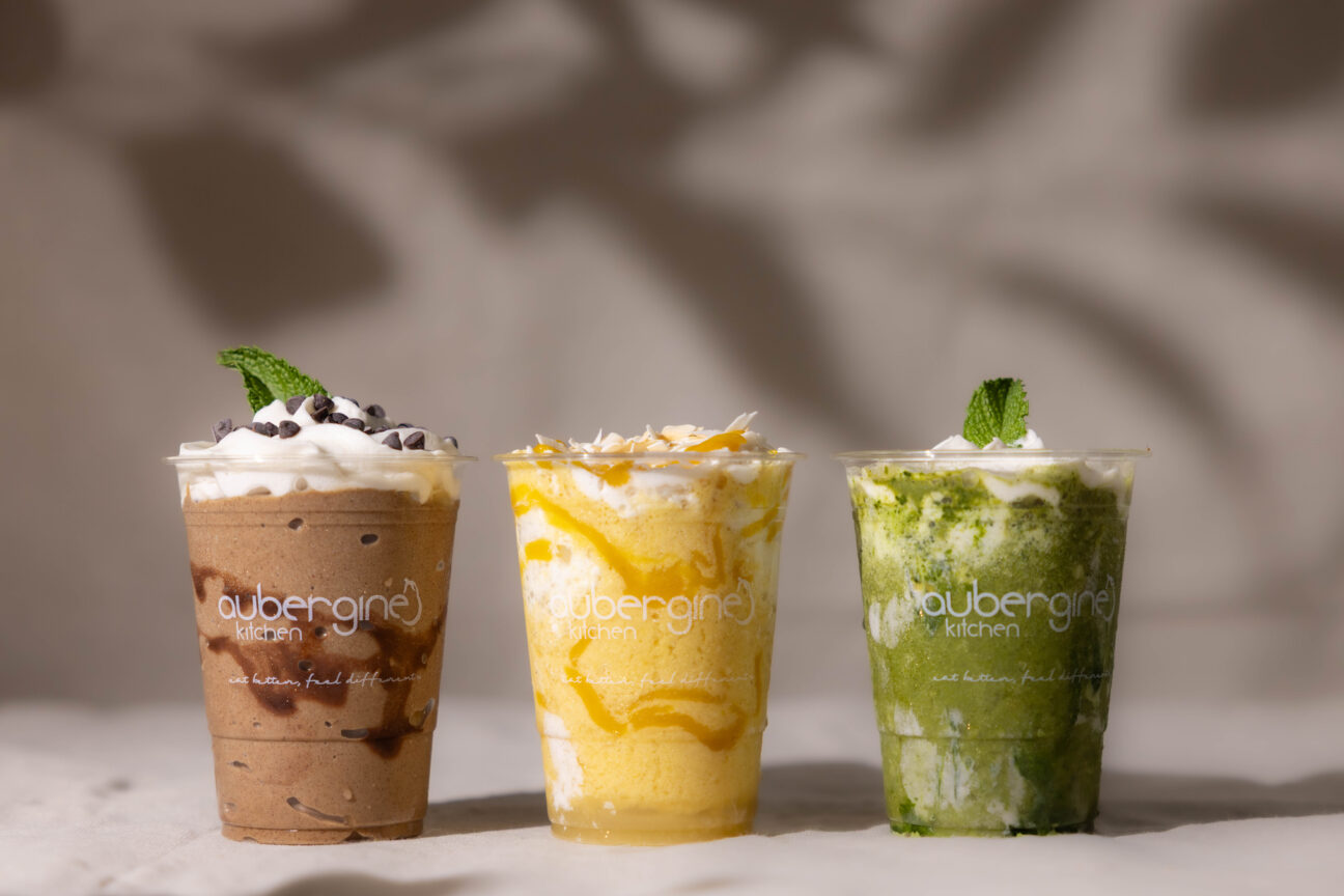 The menu of the restaurant features a variety of smoothies and "niceshakes." (PHOTO: AUBERGINE KITCHEN)