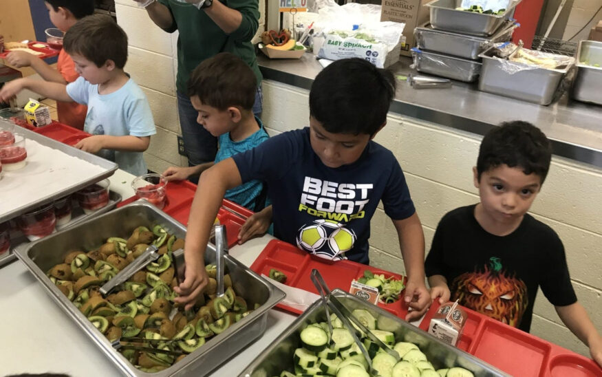 Fruit and vegetables are among the choices for students eating hot lunch at Verona's Sugar Creek Elementary School. Dietary guidelines are influential in determining what is served in federal nutrition programs including meals served to nearly 30 million school children across the U.S. (PHOTO: VIA REUTERS CONNECT)