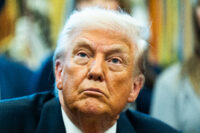 President Donald Trump during a bill signing event Wednesday. He is promoting health care actions this week that the administration hopes will connect with voters. MUST (PHOTO: Demetrius Freeman/The Washington Post)
