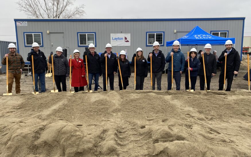 Zions Bank broke ground on a new location in New Plymouth on Jan. 22, 2026. The new building will replace the current location. (PHOTO: ZIONS BANK)