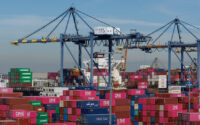 Shipping containers are shown stacked together on Terminal Island at the port of Los Angeles in Los Angeles, California, U.S., February 24, 2026. (PHOTO: REUTERS/Mike Blake/File Photo