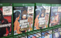 Grand Theft Auto The Trilogy by Take-Two Interactive Software Inc is seen for sale in a store in Manhattan, New York City, on Feb. 7, 2022. (PHOTO: REUTERS/Andrew Kelly/File)