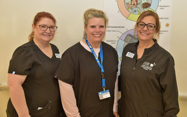 Dr. Kandis Garland, left, and her team are all smiles as they prepare to launch the new dental hygiene program this fall at the College of Eastern Idaho. (PHOTO: CEI)