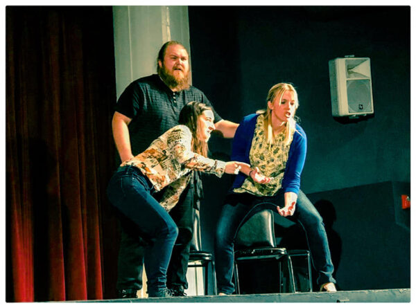 Manthey, right, performs with others at the Wasatch Improv Festival. (PHOTO: COURTESY OF KAREN MANTHEY)