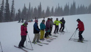 A ski class gets first-time skiers ready for the slopes at Pomerelle Mountain Resort in Albion. (PHOTO: POMERELLE MOUNTAIN SKI RESORT)