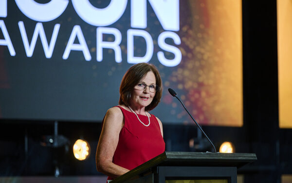 Colleen Braga, CEO of Boys & Girls Clubs of Ada County, speaks after accepting her ICON Award. (PHOTO: PRO IMAGE EVENT PHOTOGRAPHY)