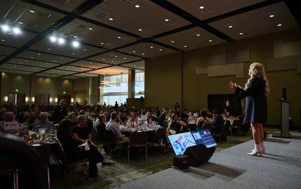 Ronda Conger, vice president of CBH Homes, the other presenting sponsor, motivated the audience in her speech. (PHOTO: PRO IMAGE EVENT PHOTOGRAPHY)