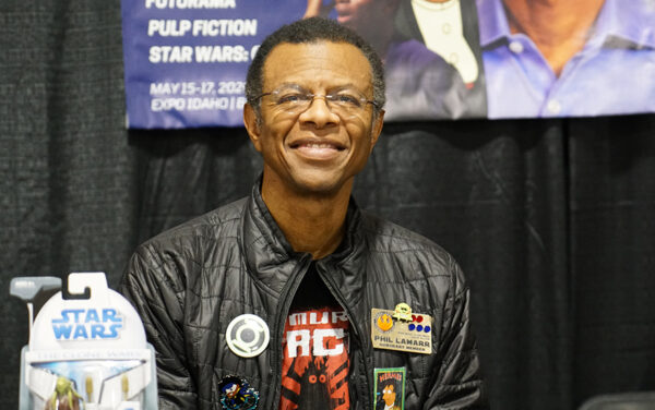 Phil LaMaar meets with fans at Gem State. The film, TV and voice actor has been attending comic cons since a fellow castmate on the show Futurama encouraged him and others to do so. This was the first time LaMaar attended Gem State. (PHOTO: MARC LUTZ, IBR)