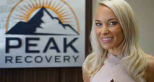 Paige Carson, the owner of Peak Recovery in Caldwell, has worked to help bring people to sobriety after finding recovery herself. (PHOTO: MARC LUTZ, IBR)
