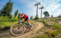 One of 14 Ski Idaho destinations open for the summer, Brundage Mountain Resort near McCall offers lift-served mountain biking, scenic chairlift rides, trail hiking and running, disc golf, and yoga on the lawn, plus it hosts a Fourth of July music festival, a couple races, and its TGIF Summer Concert Series Friday evenings July 3-Sept. 4. (Photo courtesy of Brundage Mountain Resort)