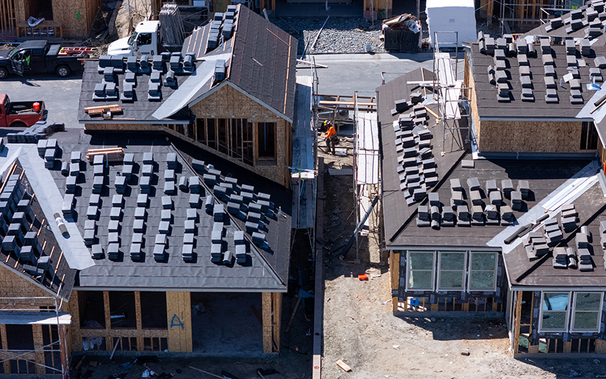 A drone view shows new single family home construction in San Diego, California on March 25, 2025. (PHOTO: REUTERS/MIKE BLAKE/FILE)