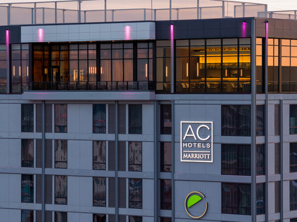 The 15-story luxury hotel and extended stay business sits on Grove Street between 10th and 11th streets in downtown Boise and offers 296 rooms. (PHOTO: AC HOTEL BOISE)