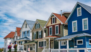 Houses line the street on Bay Avenue in Somers Point, New Jersey. A recent study showed homeowners in New Jersey pay more in property taxes than in any other state. (PHOTO: DEPOSITPHOTOS.COM)