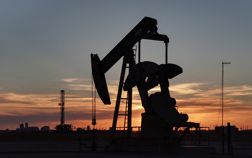 A drone view of a pump jack and drilling rig south of Midland, Texas, on June 11, 2025. (PHOTO: REUTERS/Eli Hartman/File photo)