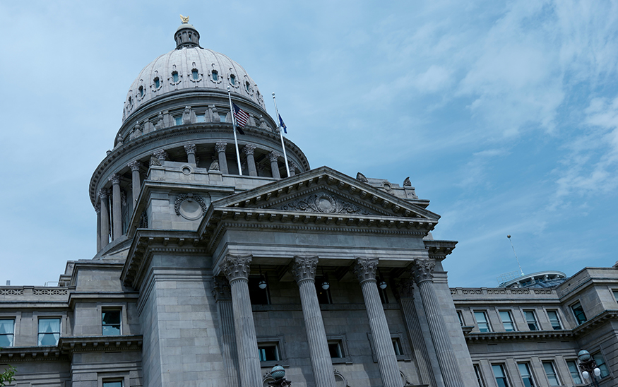 The Idaho State Capitol Building is seen in downtown Boise in July 2026. (PHOTO: MARC LUTZ, IBR)