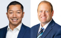 Guy Kim, left, has been selected as the Idaho market president for Northwest Bank, and Derik Nielsen has been named president and CEO of Westmark Credit Union.